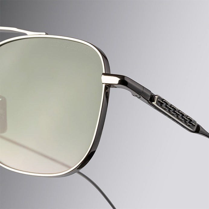 The Great Frog Richards Gunmetal Rectangle Sunglasses