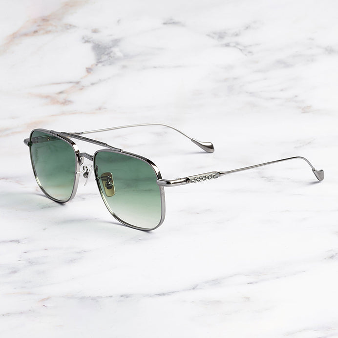 The Great Frog Richards Gunmetal Rectangle Sunglasses