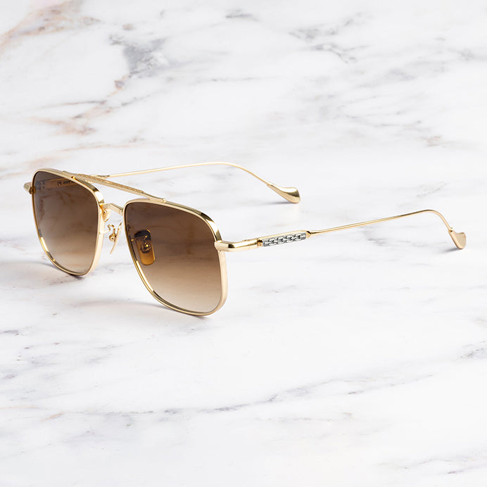 The Great Frog Richards Gold Rectangle Sunglasses