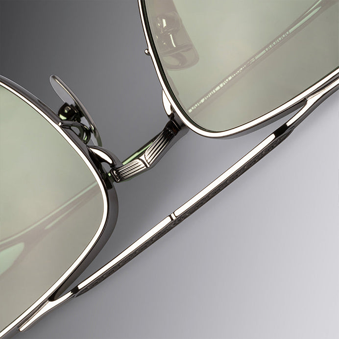 The Great Frog Richards Gunmetal Rectangle Sunglasses