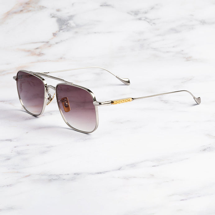 The Great Frog Richards Silver Rectangle Sunglasses