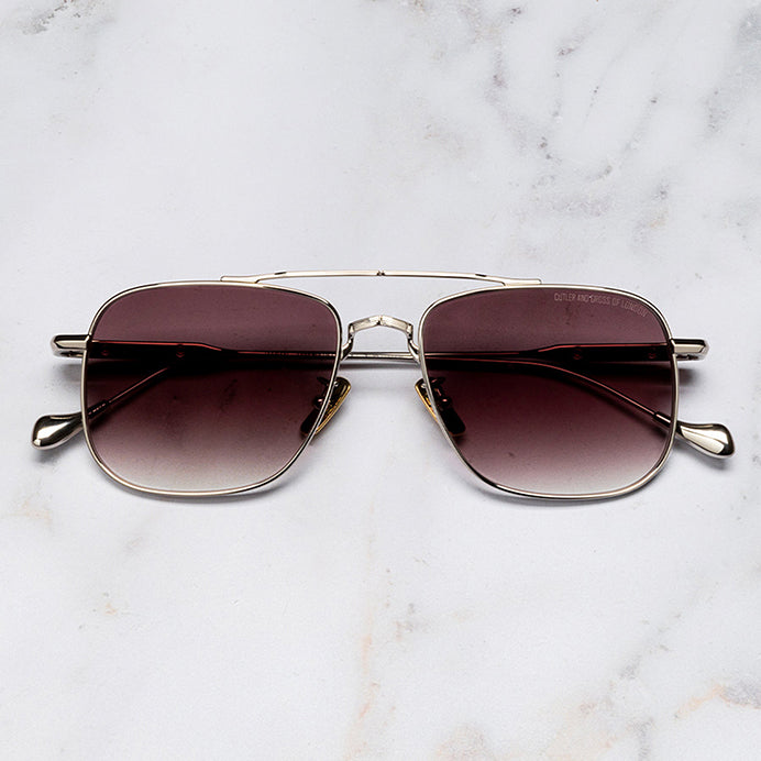 The Great Frog Richards Silver Rectangle Sunglasses