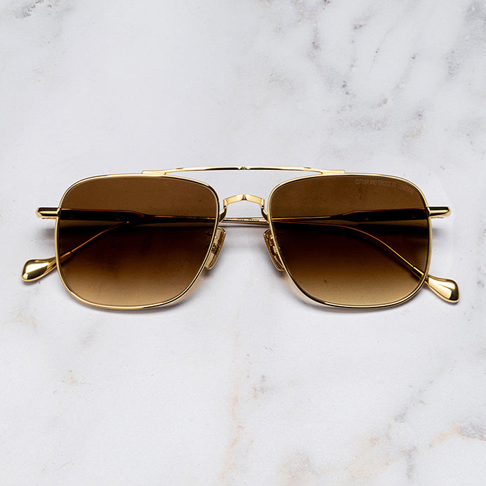 The Great Frog Richards Gold Rectangle Sunglasses