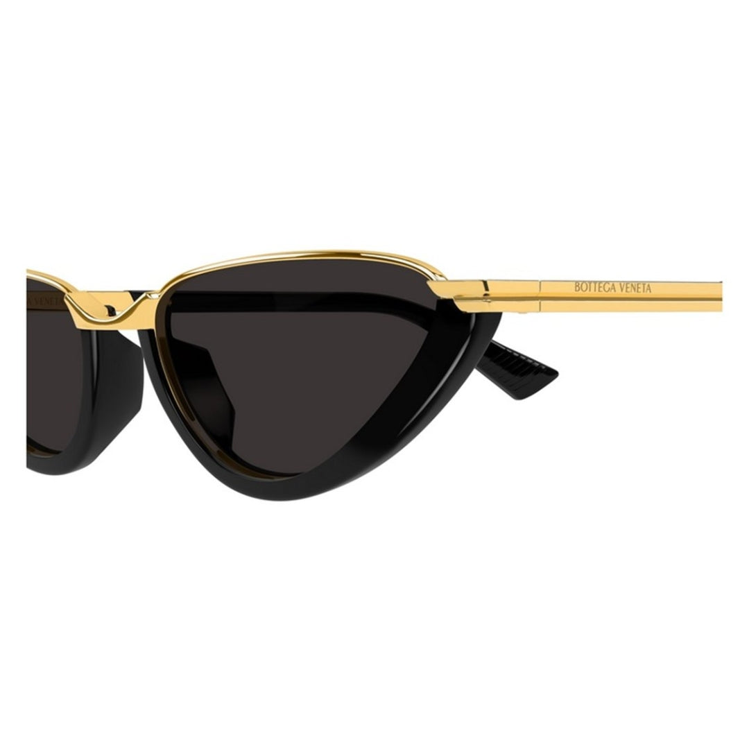 Bottega Veneta BV1346S 001 Women Cat-Eye Sunglasses Black Acetate Frame Grey Lens