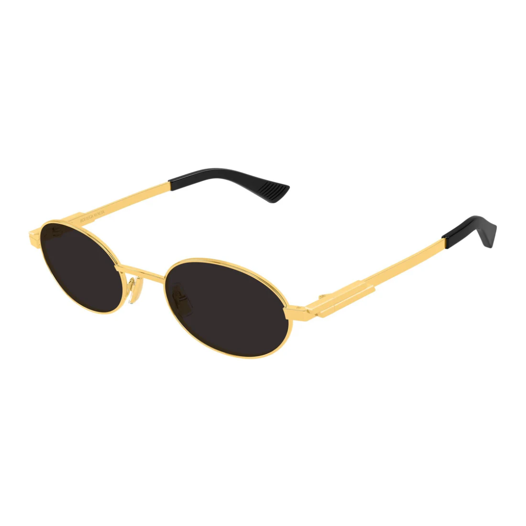 Bottega Veneta BV1470S 001 Gold Oval Sunglasses Grey Lenses Turakhia Optics 2