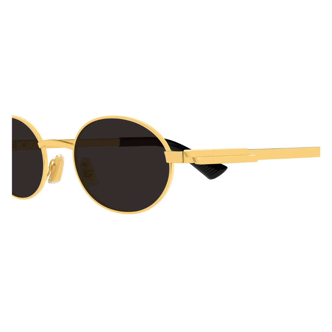 Bottega Veneta BV1470S 001 Gold Oval Sunglasses Grey Lenses Turakhia Optics 3