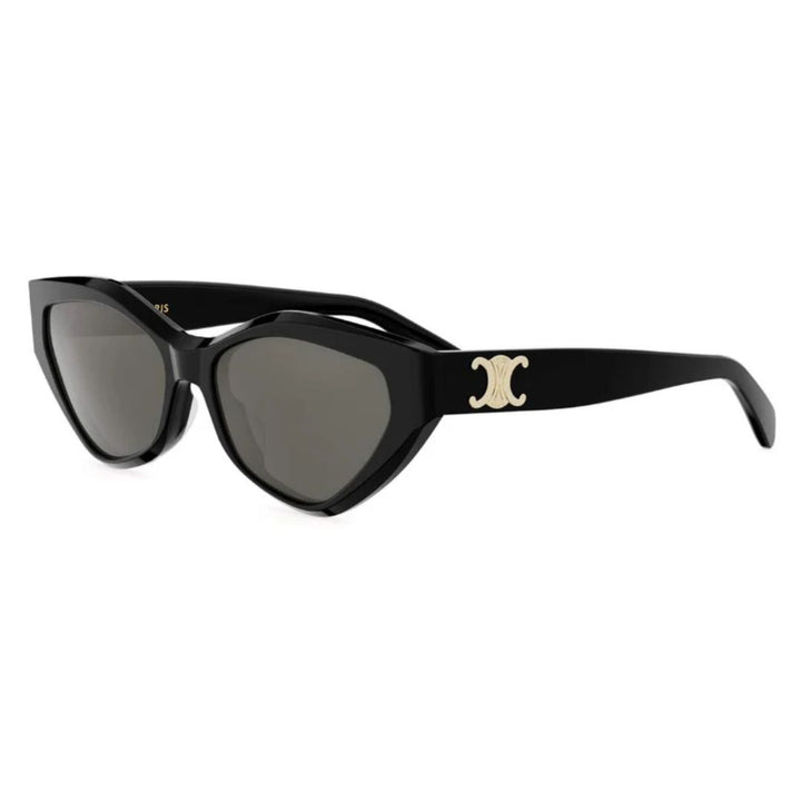 CELINE CL40323U 01A Women Oversized Square Sunglasses Black Frame Grey Lens