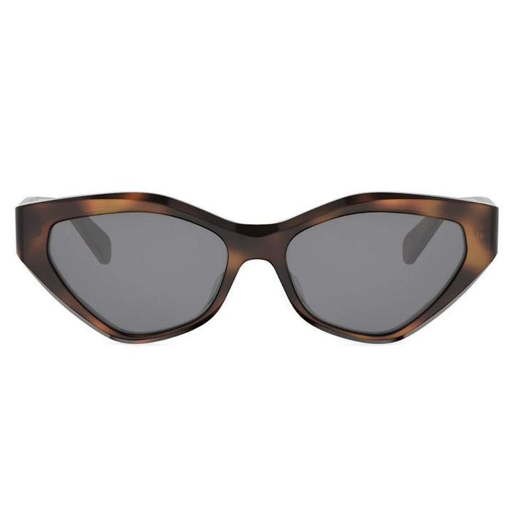 CELINE CL40323U 53A Women Oversized Square Sunglasses Havana Frame Brown Lens