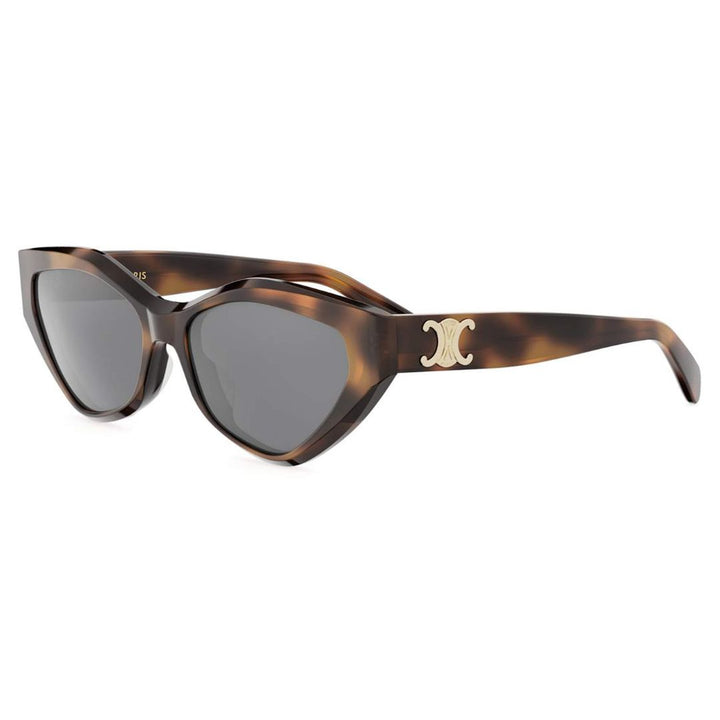 CELINE CL40323U 53A Women Oversized Square Sunglasses Havana Frame Brown Lens