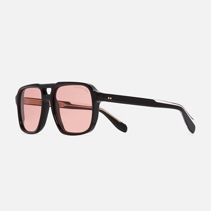 Cutler and Gross 1394 Black on Pink Aviator Sunglasses