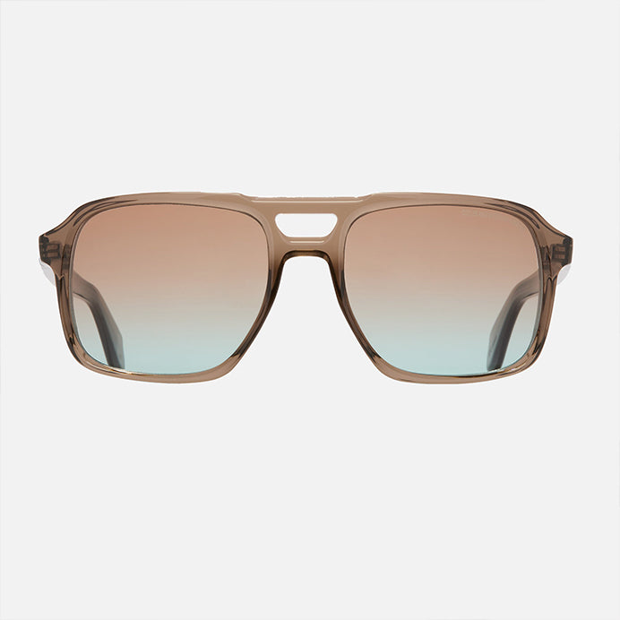 Cutler and Gross 1394 Brown Crystal Aviator Sunglasses