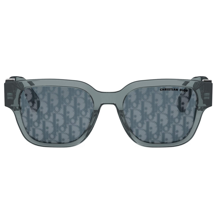Dior Oblique S1I 30B8 Men Square Sunglasses Blue Frame Mirror Lenses