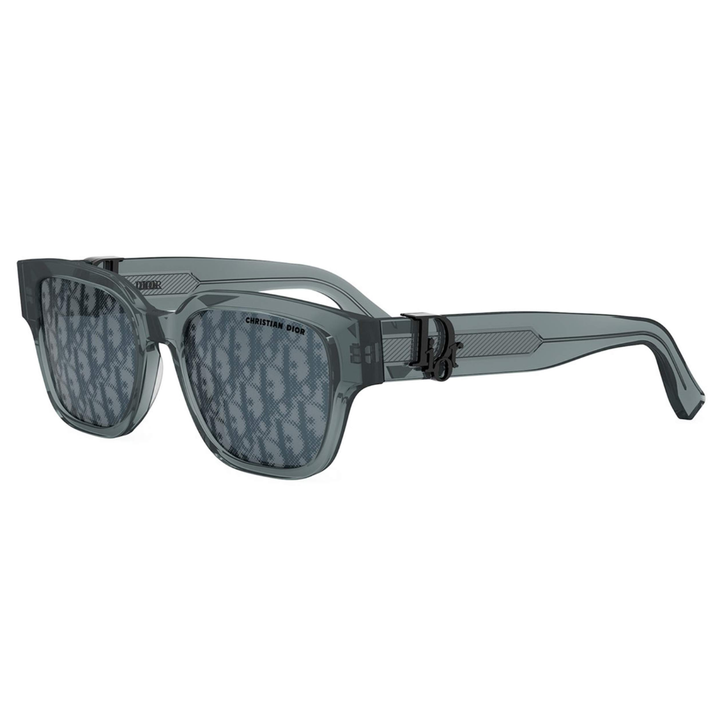 Dior Oblique S1I 30B8 Men Square Sunglasses Blue Frame Mirror Lenses