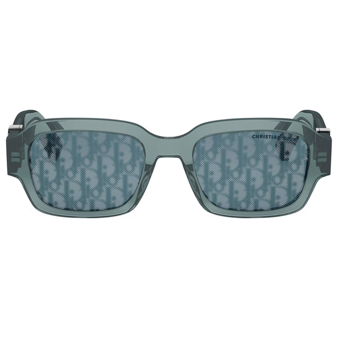 Dior Oblique S2I 30B8 Men’s Rectangular Blue Sunglasses Mirror Lenses