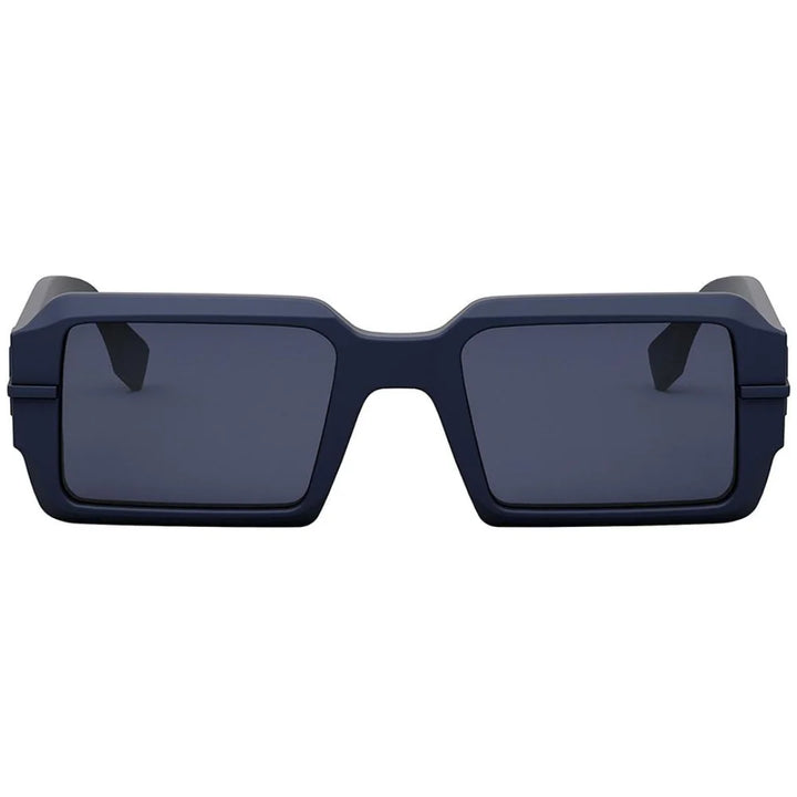 Fendi FE40073U 90V Fendigraphy Rectangular Sunglasses Navy Frame Grey Lenses
