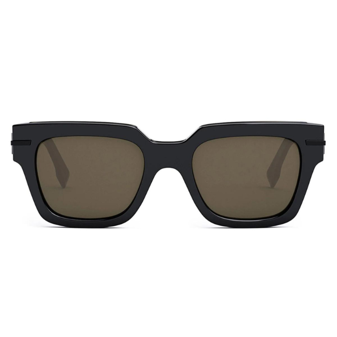 Fendi FE40078I 90J Fendigraphy Square Sunglasses Blue Frame Blue Lenses