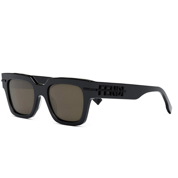 Fendi FE40078I 90J Fendigraphy Square Sunglasses Blue Frame Blue Lenses