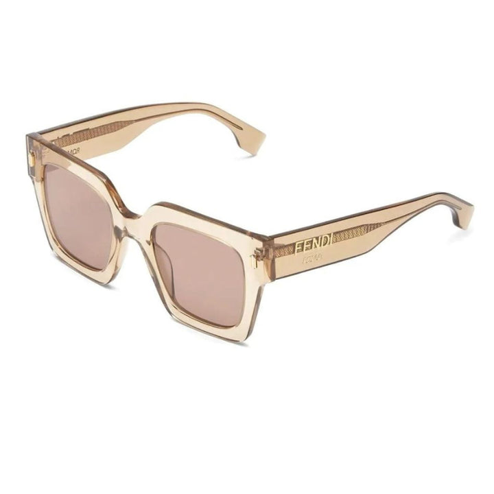 Fendi_FE40101I_57E_Roma_Square_Sunglasses_Transparent_Brown_Frame_Brown_Lenses