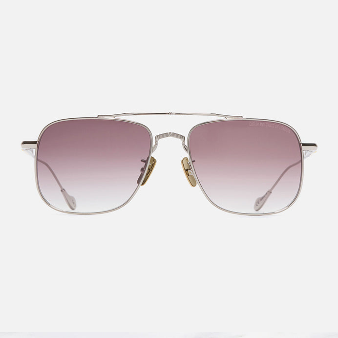 The Great Frog Richards Silver Rectangle Sunglasses