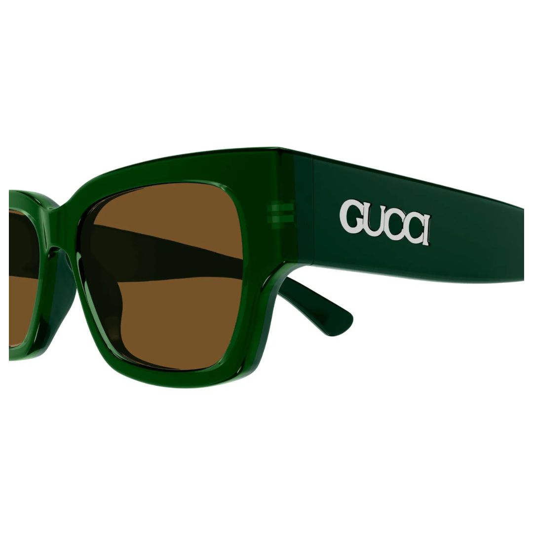 Gucci GG1794S 004 Rectangle Sunglasses Black Acetate Frame Grey Lens