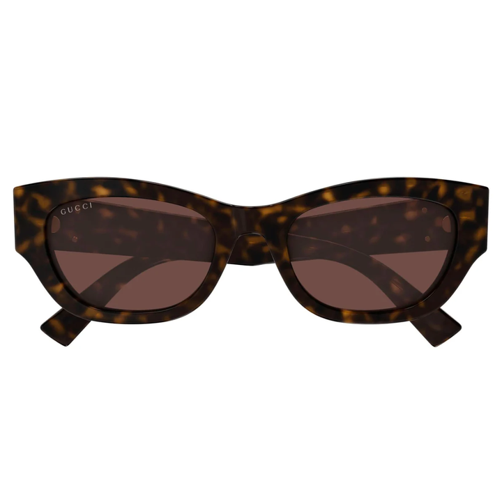 Gucci GG1954SA 002 Cat Eye Sunglasses Ivory Frame Brown Lenses
