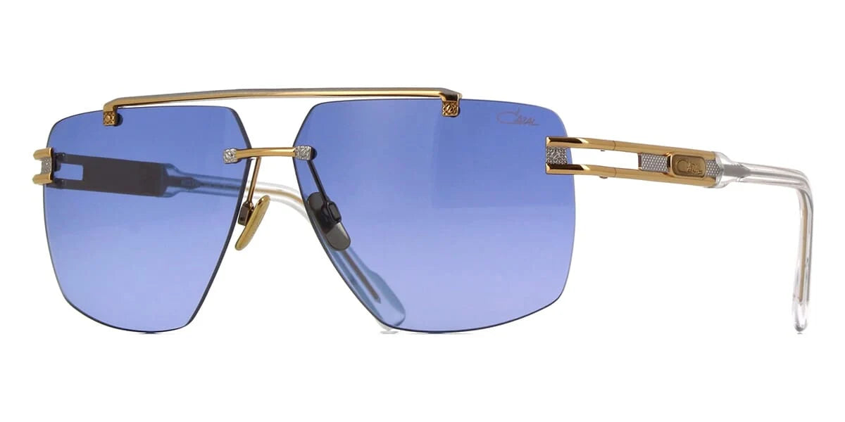 Cazal 9107 003 silver and gold aviator sunglasses, alternate view