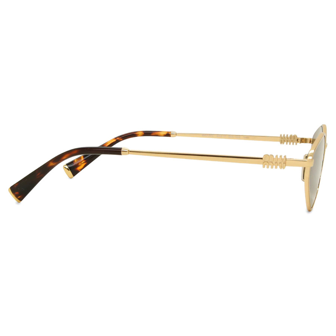 Miu Miu MU56ZS 5AK09Z Women Geometric Sunglasses Gold Metal Frame Pink Gradient Lens