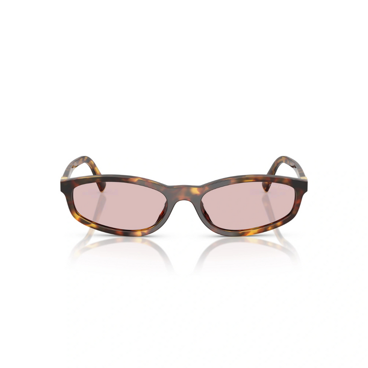 Miu Miu MUA06S 14L4I0 Women Geometric Sunglasses Honey Havana Acetate Frame Brown Gradient
