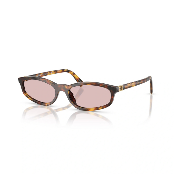 Miu Miu MUA06S 14L4I0 Women Geometric Sunglasses Honey Havana Acetate Frame Brown Gradient