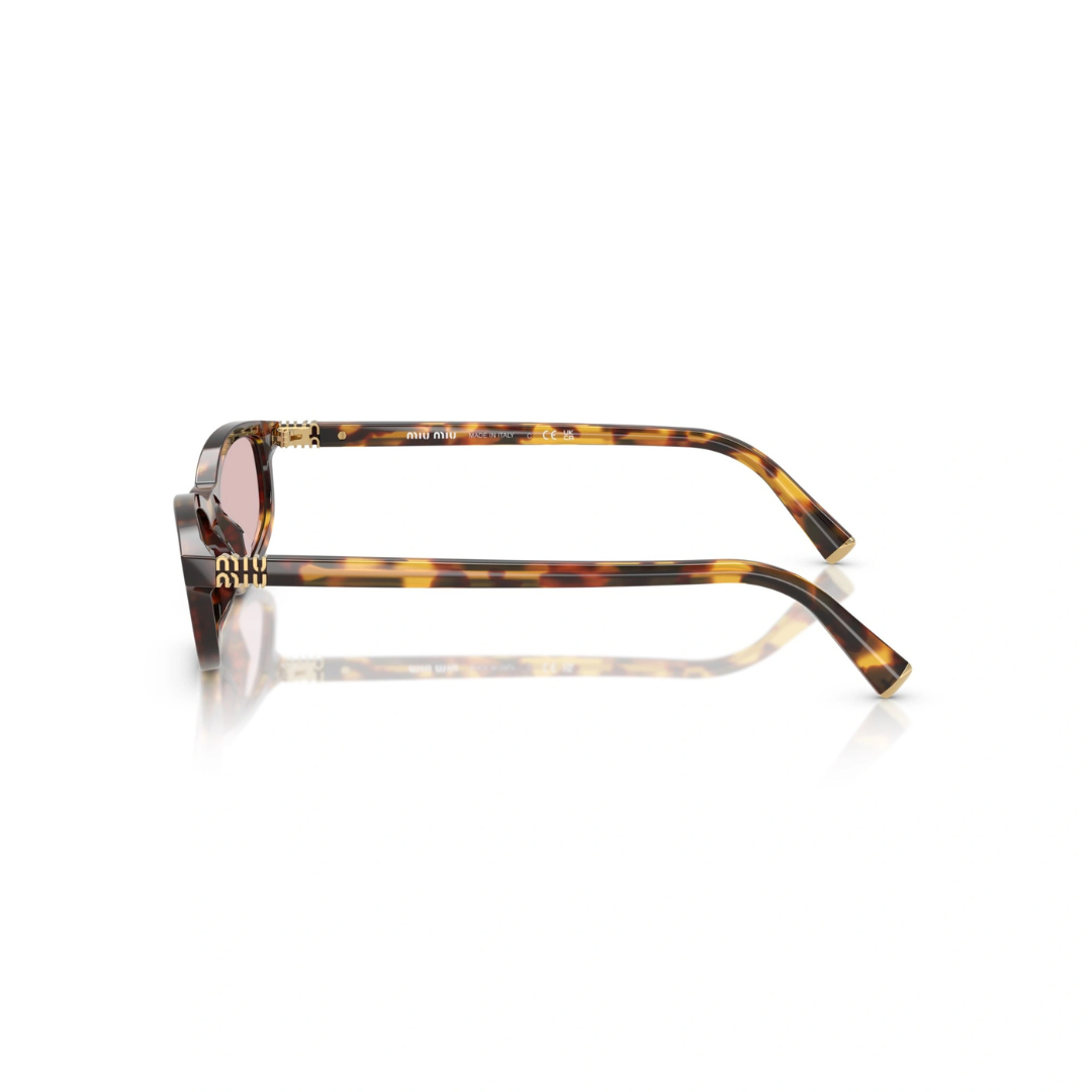 Miu Miu MUA06S 14L4I0 Women Geometric Sunglasses Honey Havana Acetate Frame Brown Gradient