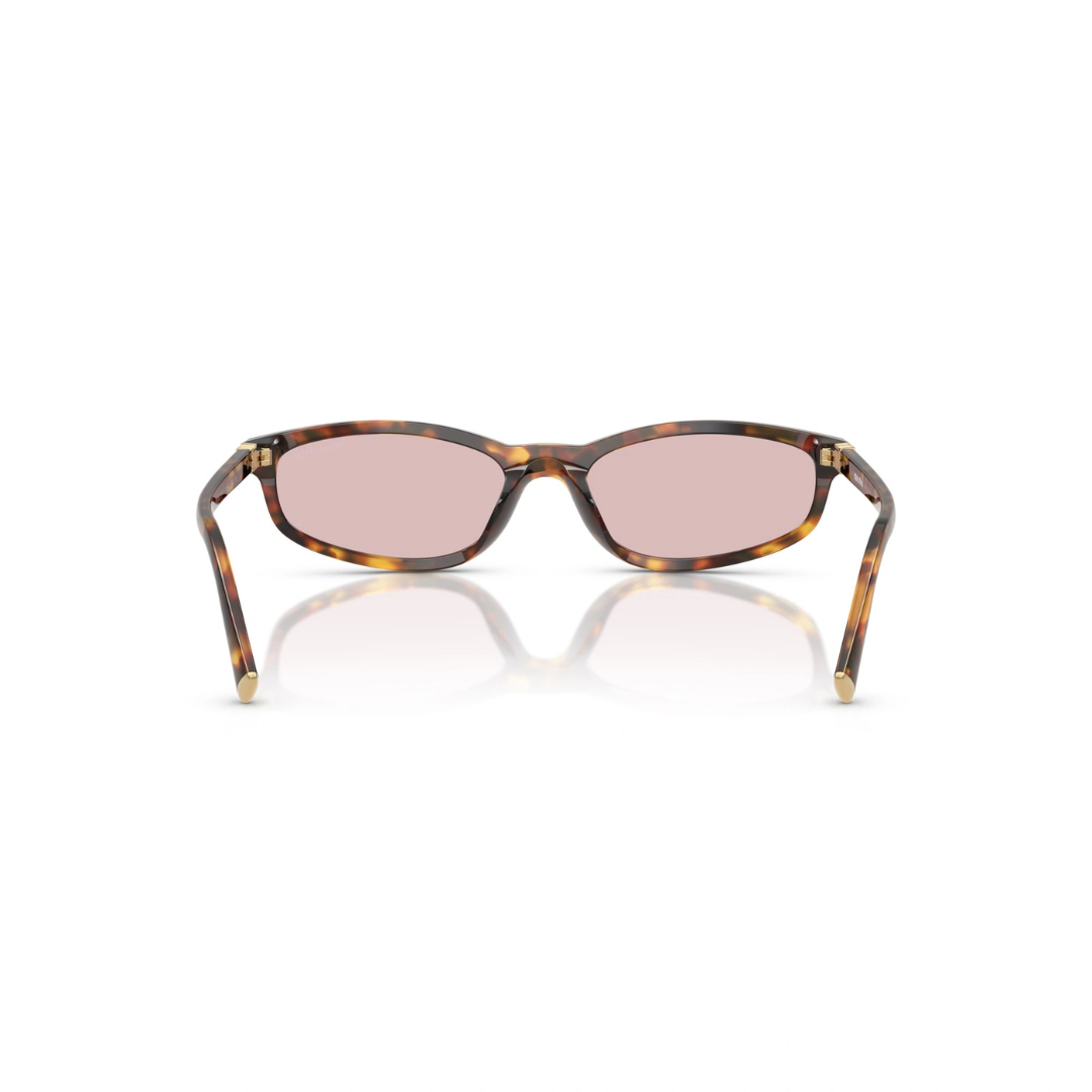Miu Miu MUA06S 14L4I0 Women Geometric Sunglasses Honey Havana Acetate Frame Brown Gradient