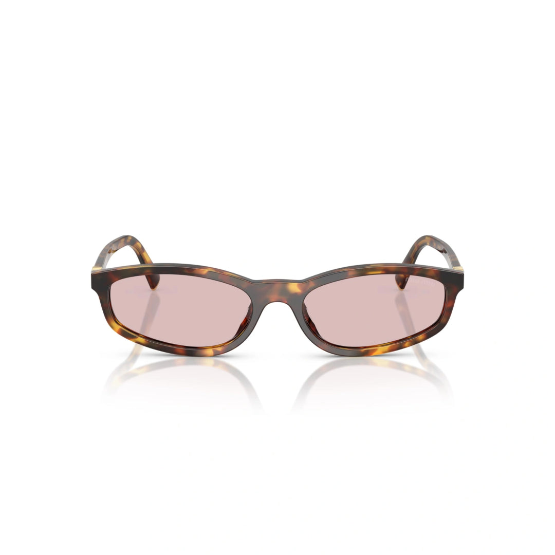 Miu Miu MUA06S 14L4I0 Women Geometric Sunglasses Honey Havana Acetate Frame Brown Gradient