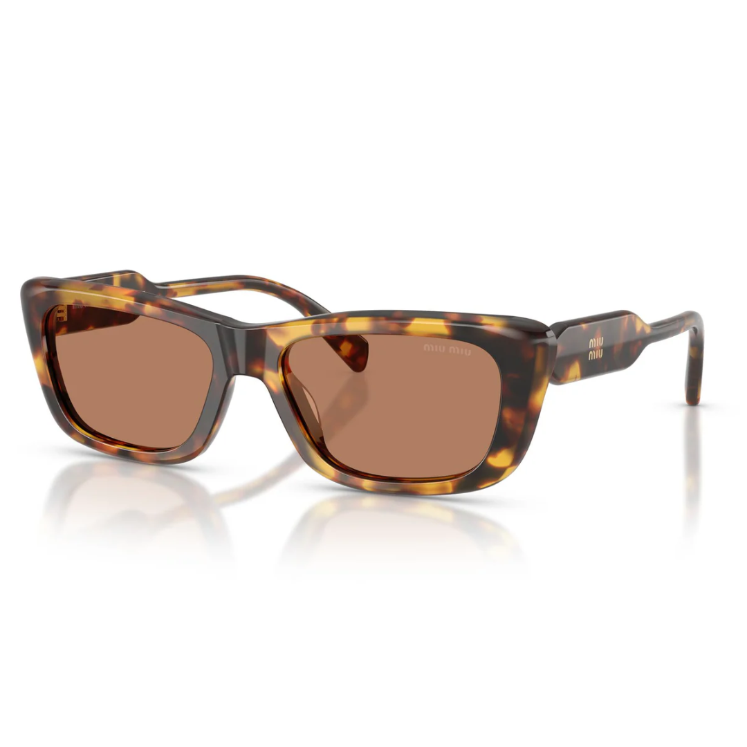 Miu Miu MUB12S 14L20D Square Sunglasses Havana Tortoise Frame Brown Lenses 2