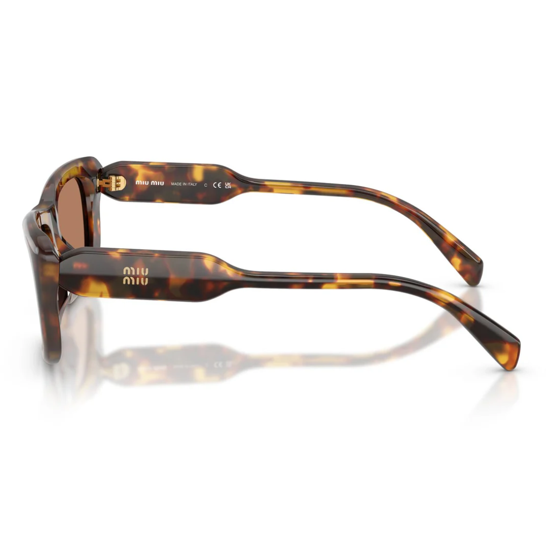 Miu Miu MUB12S 14L20D Square Sunglasses Havana Tortoise Frame Brown Lenses 3