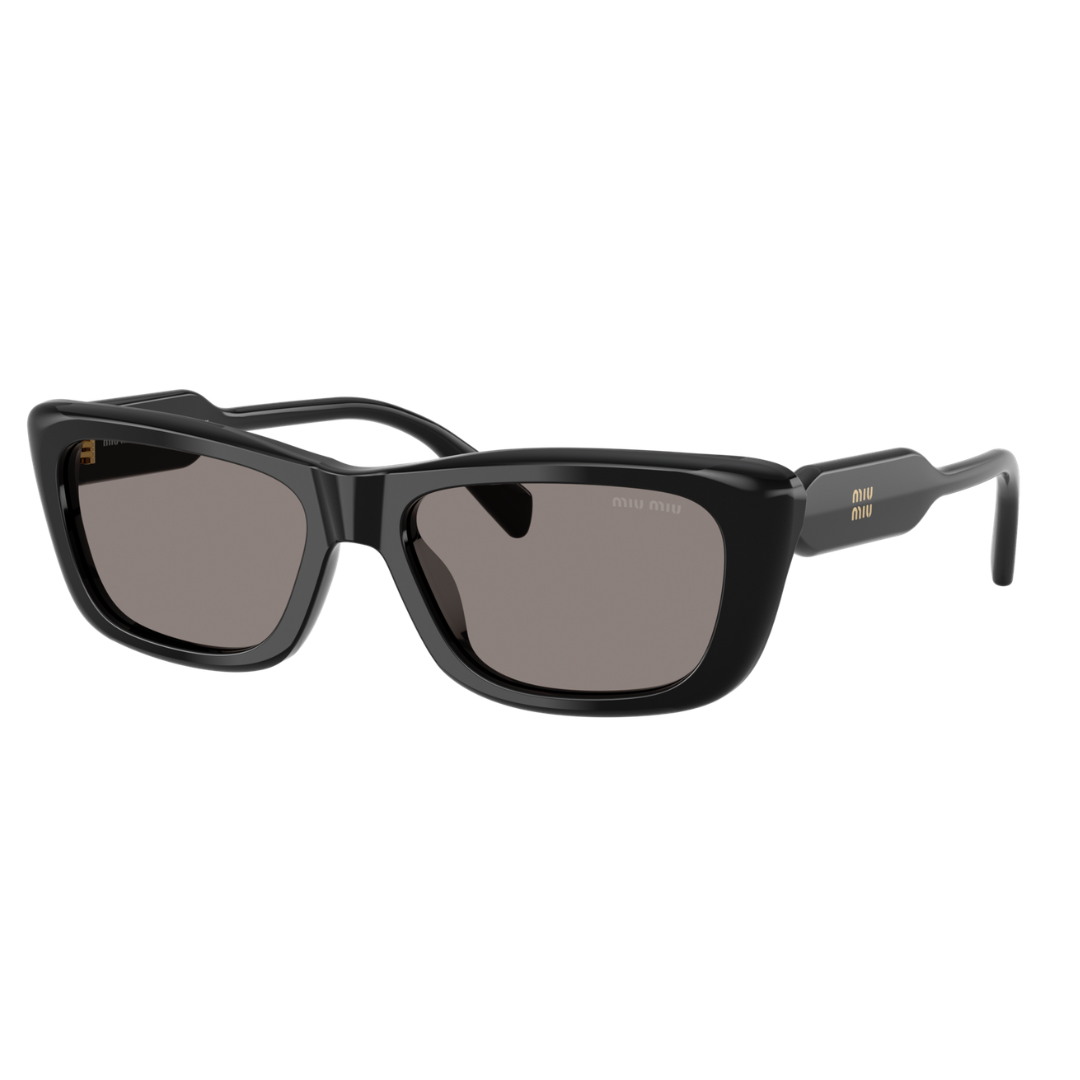 Miu Miu MUB12S 16K80Q Rectangle Sunglasses Black Frame Dark Grey Lenses 2