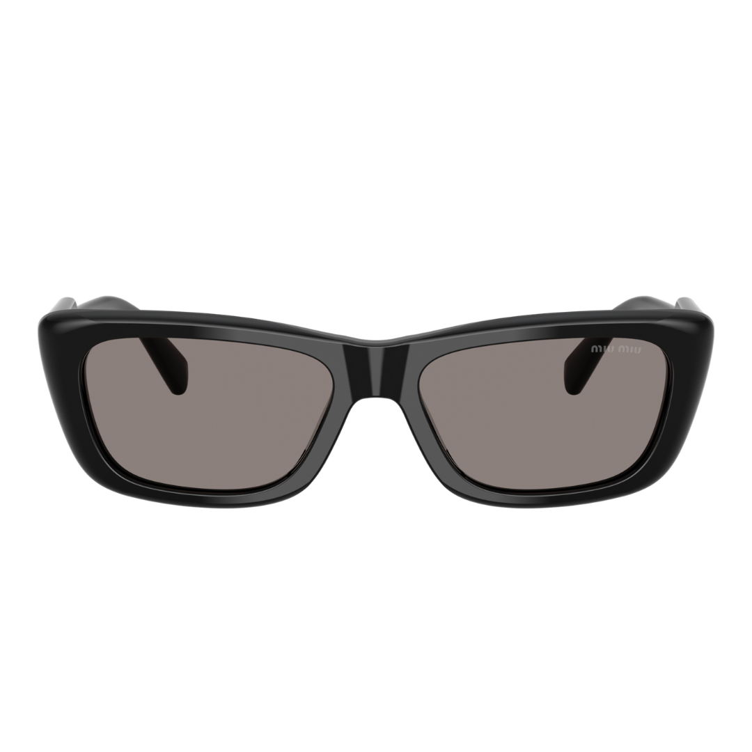 Miu Miu MUB12S 16K80Q Rectangle Sunglasses Black Frame Dark Grey Lenses 3
