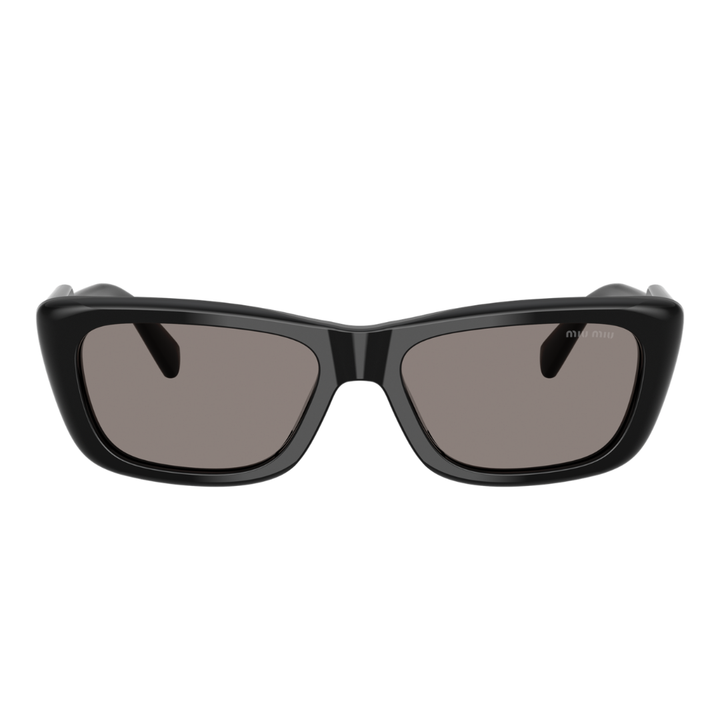 Miu Miu MUB12S 16K80Q Rectangle Sunglasses Black Frame Dark Grey Lenses 3