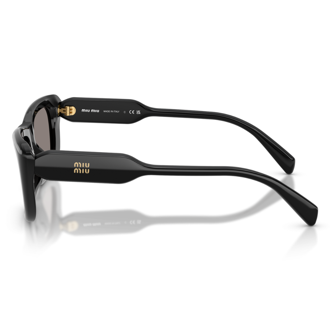 Miu Miu MUB12S 16K80Q Rectangle Sunglasses Black Frame Dark Grey Lenses 4