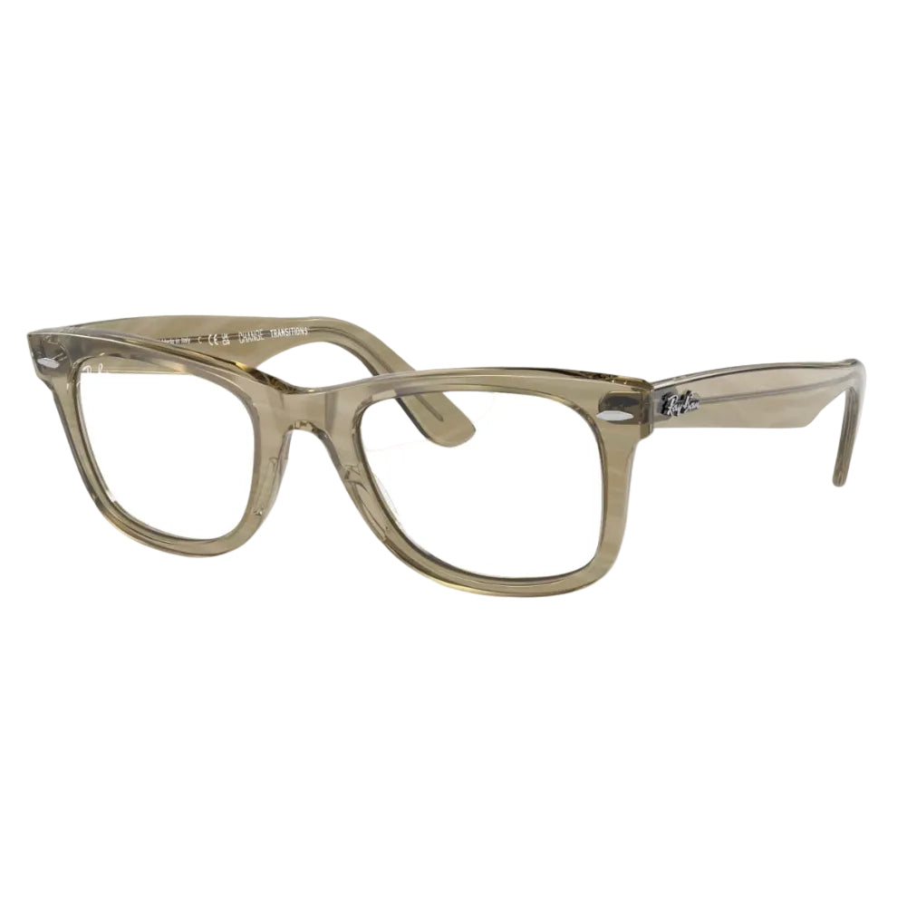 Clear eyeglasses on a white background