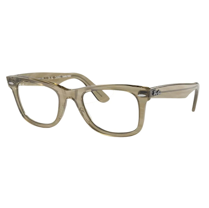 Clear eyeglasses on a white background