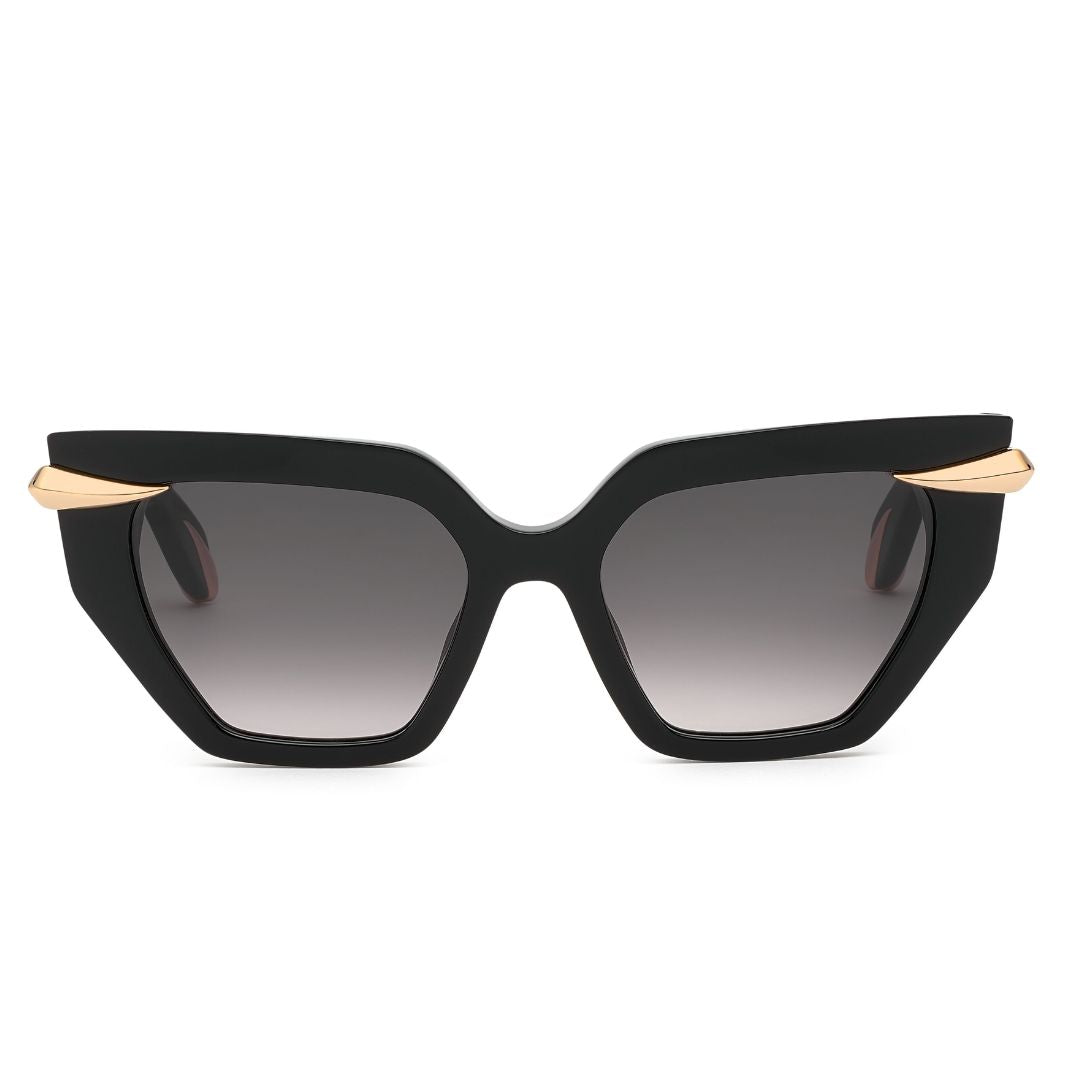 Roberto Cavalli SRC001M 700 Women Oversized Sunglasses Brown Acetate Frame Brown Gradient Lens