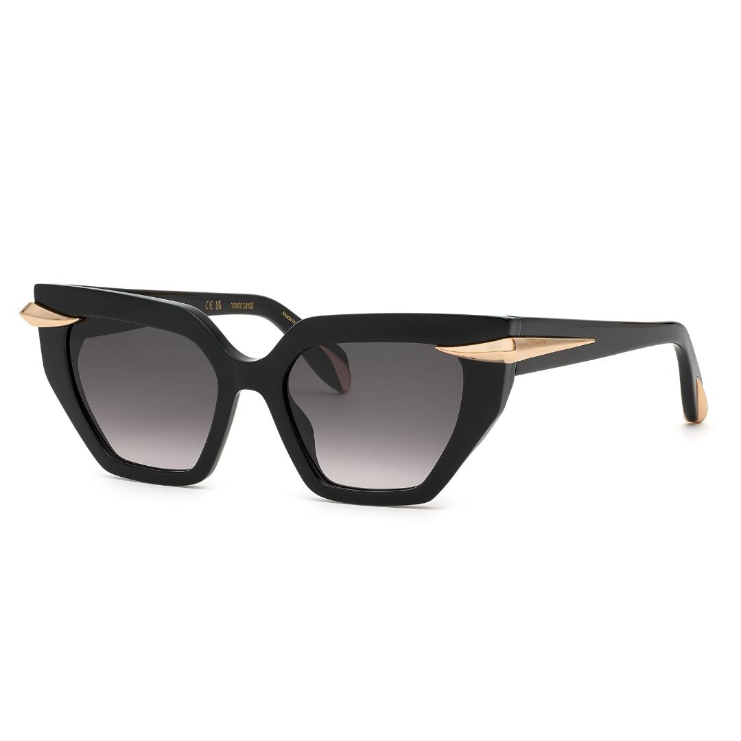 Roberto Cavalli SRC001M 700 Women Oversized Sunglasses Brown Acetate Frame Brown Gradient Lens