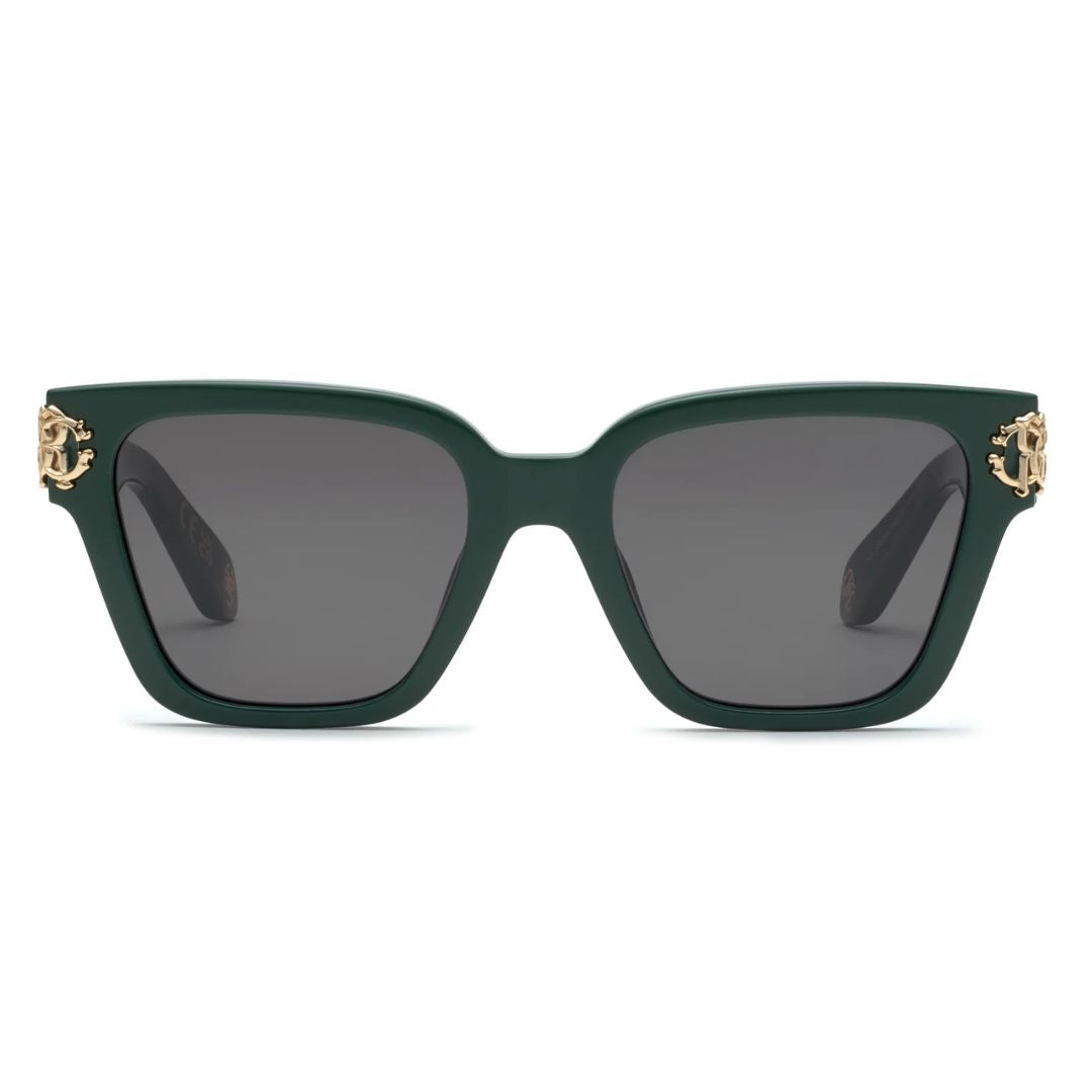 Roberto Cavalli SRC066M 0D80 Women Oversized Square Sunglasses Havana Frame Brown Gradient Lens