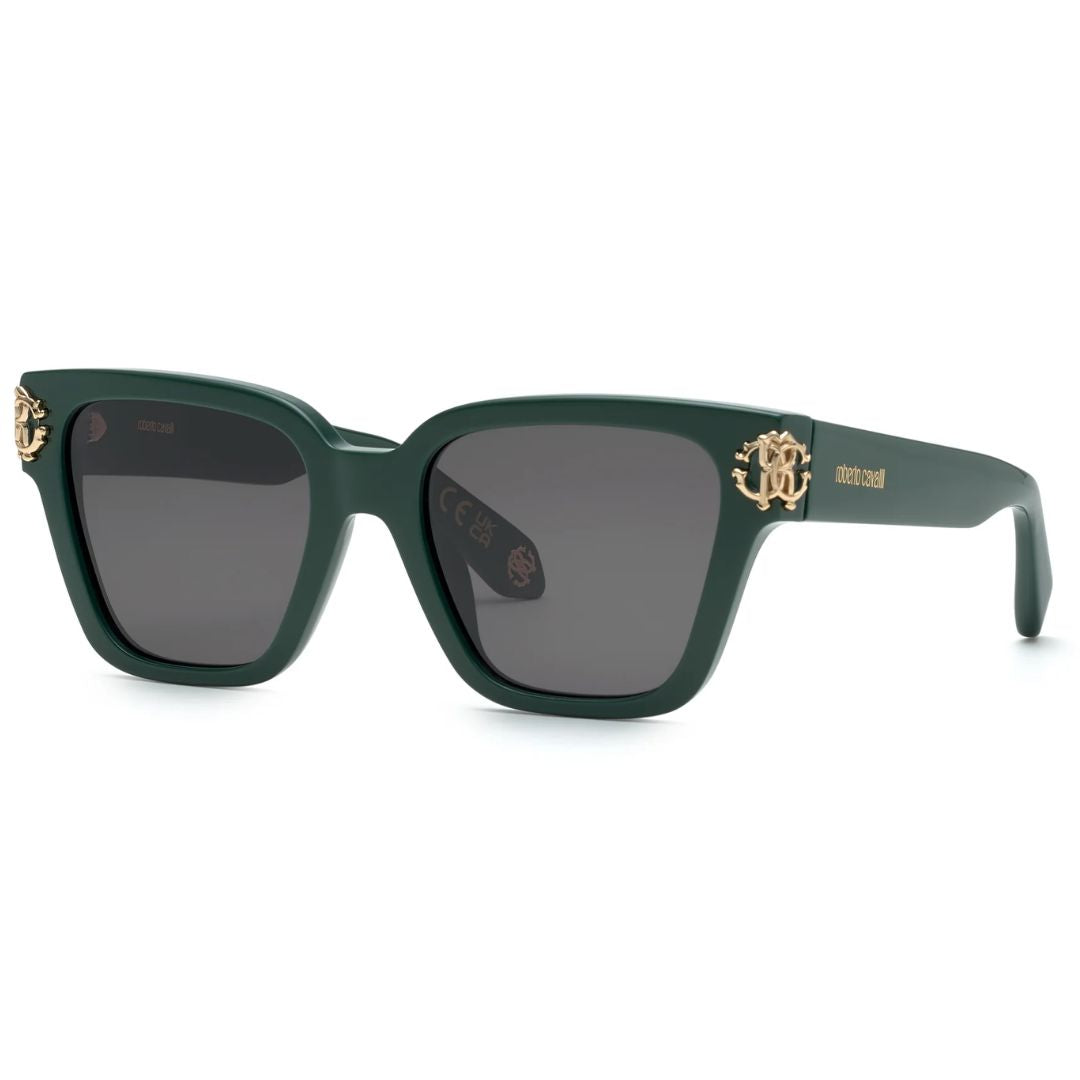 Roberto Cavalli SRC066M 0D80 Women Oversized Square Sunglasses Havana Frame Brown Gradient Lens
