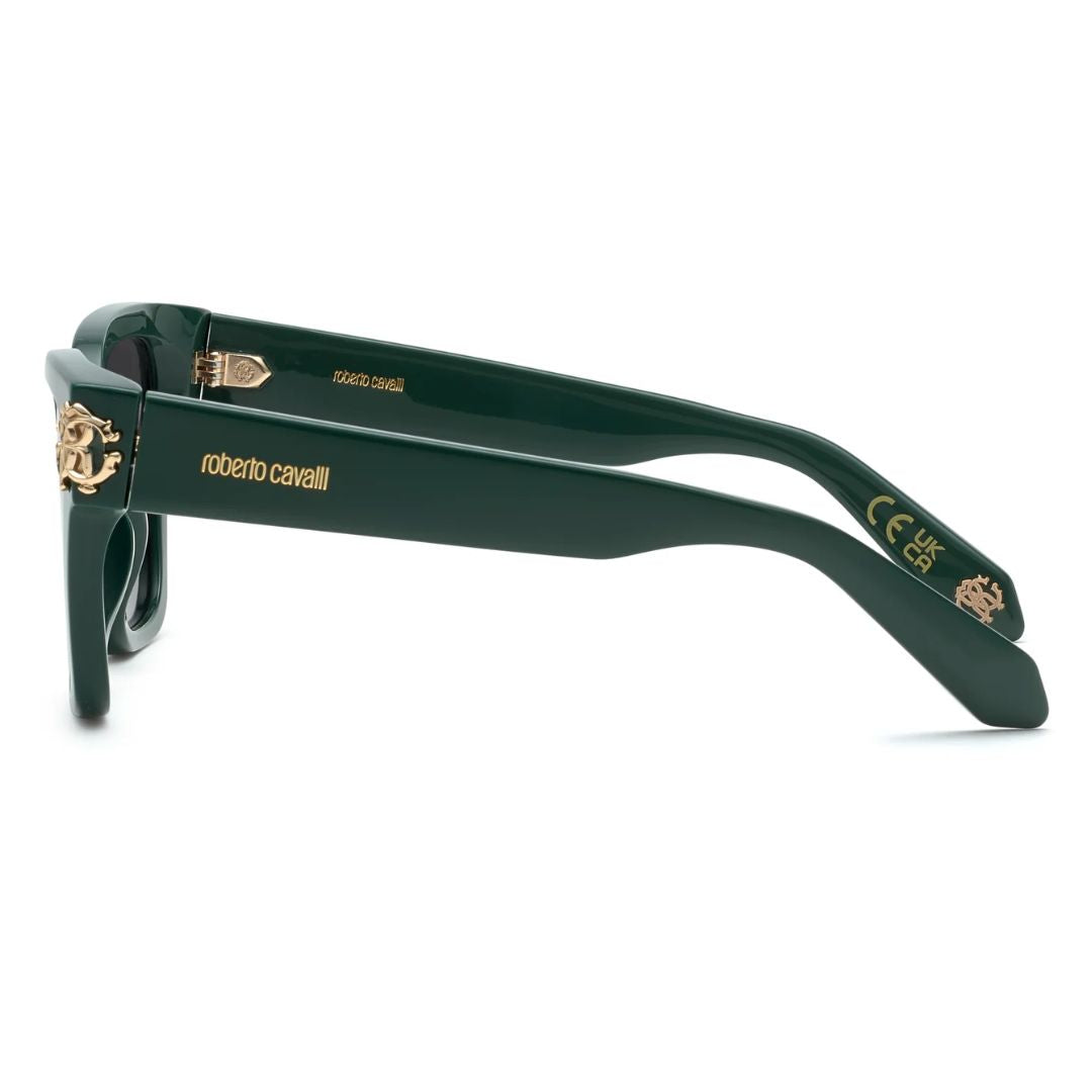 Roberto Cavalli SRC066M 0D80 Women Oversized Square Sunglasses Havana Frame Brown Gradient Lens