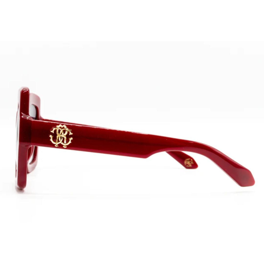Roberto Cavalli SRC108 9EZ Women Cat-Eye Oversized Sunglasses Tortoise Frame Brown Gradient Lens
