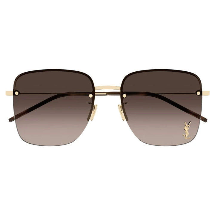 Saint Laurent SL312M 008 Unisex Rectangle Sunglasses Black Acetate Frame Grey Lens