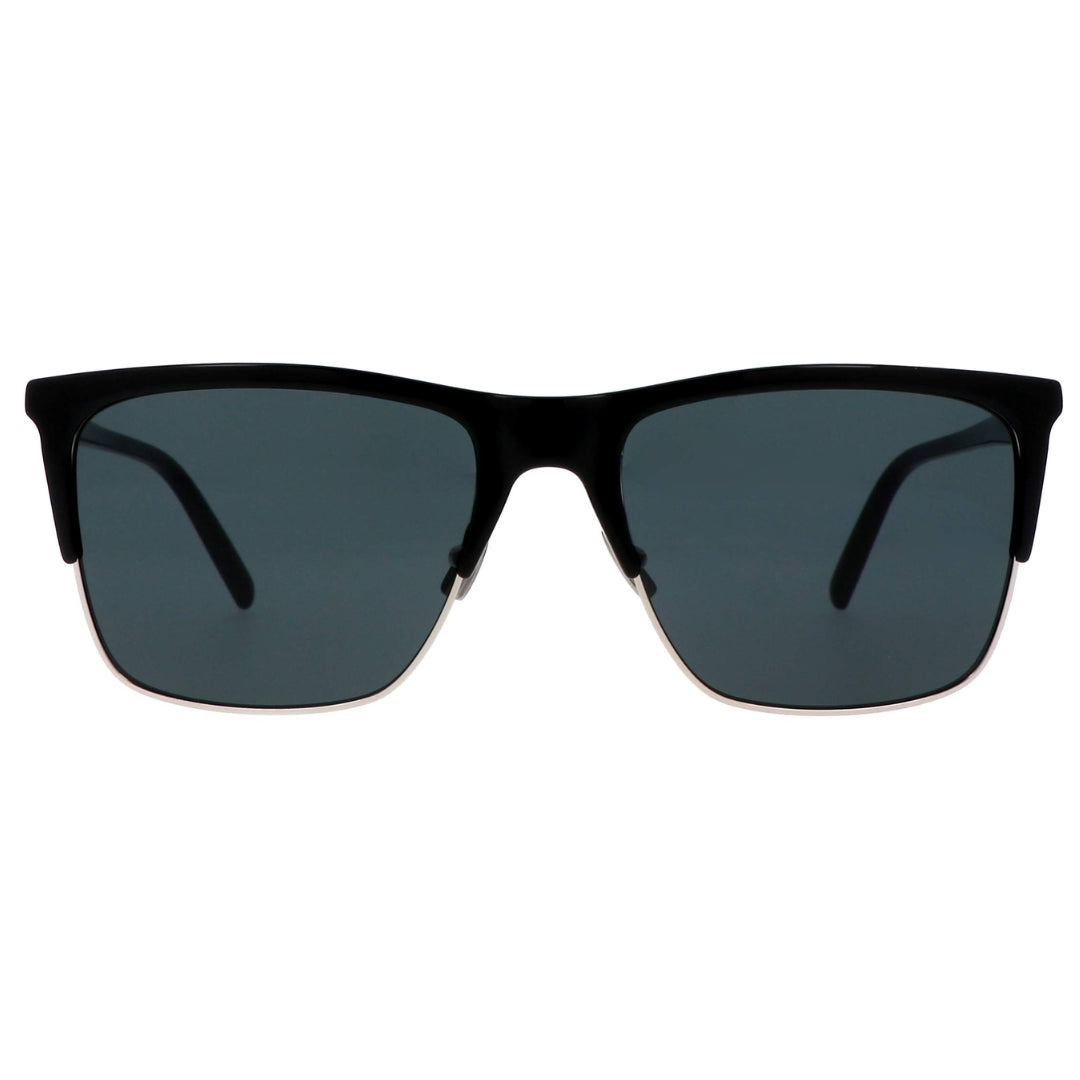 Saint Laurent SL768 002 Men Rectangle Sunglasses Havana Frame Green Lens