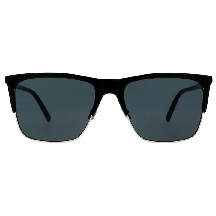 Saint Laurent SL768 002 Men Rectangle Sunglasses Havana Frame Green Lens