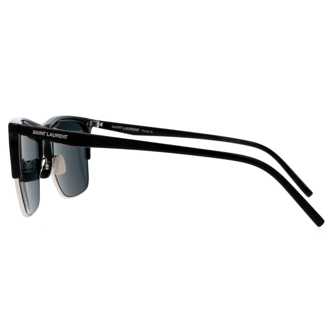 Saint Laurent SL768 002 Men Rectangle Sunglasses Havana Frame Green Lens